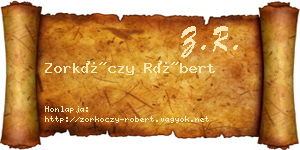 Zorkóczy Róbert névjegykártya